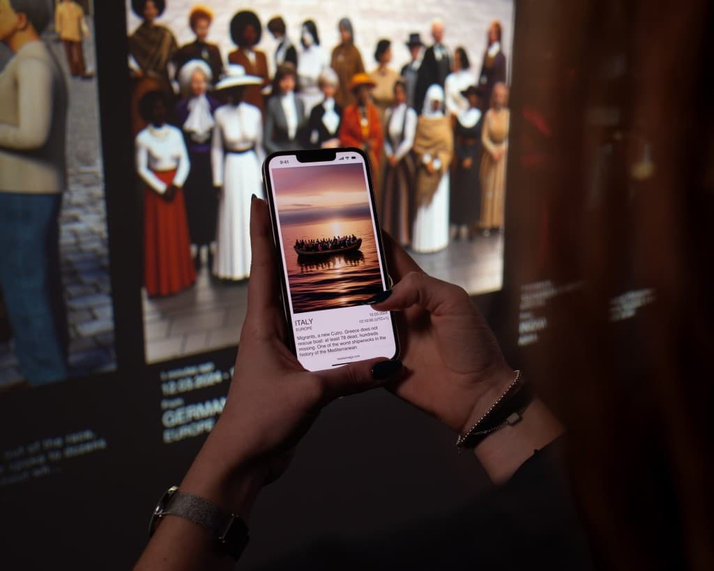 Schermata dell'app su smartphone davanti all'installazione